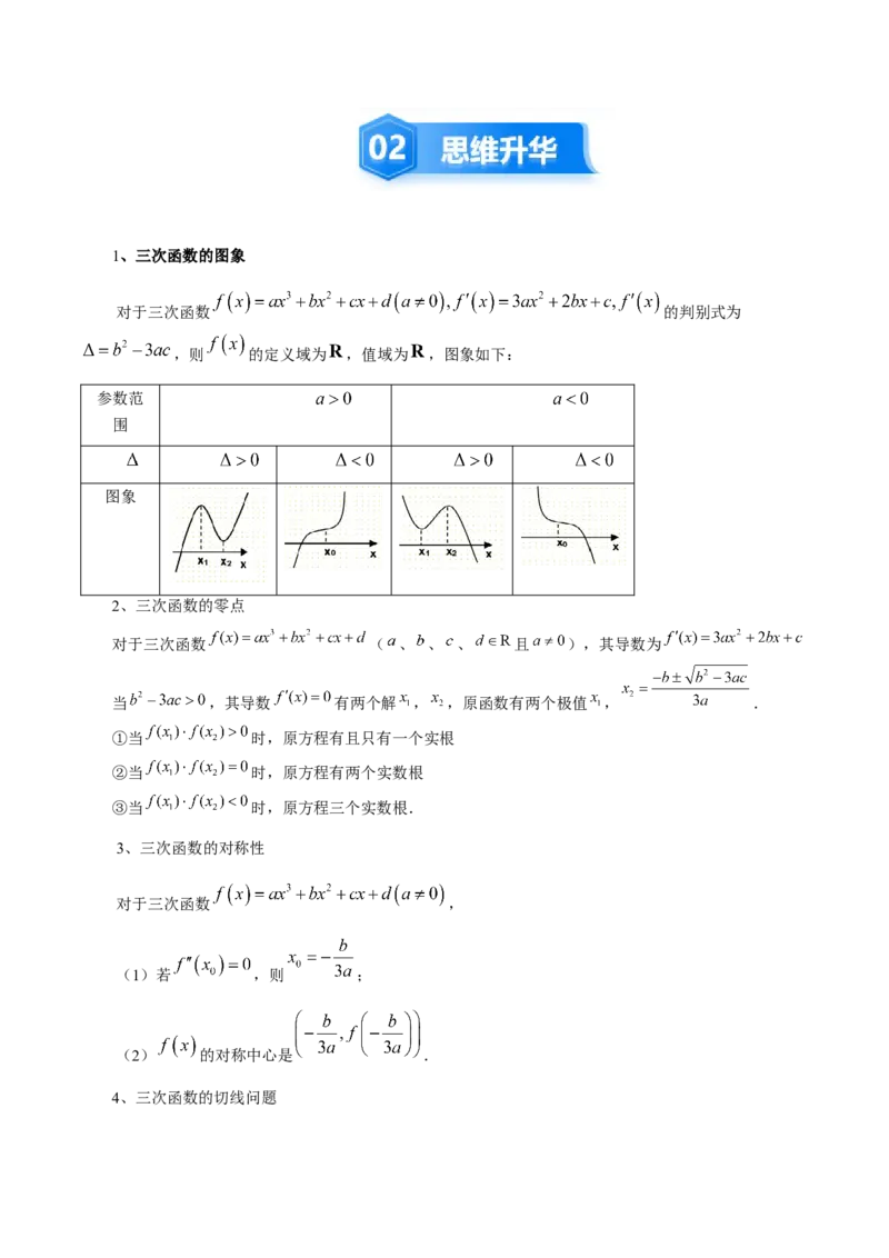 《培优点09活用三次函数的性质（8大题型）（讲义+精练）（学生版）_高考一二三轮复习_数学_2026年_2026年新高考数学大一轮复习讲义之技巧精讲与题型全归纳（新高考专用）-G414_资料》第3页预览