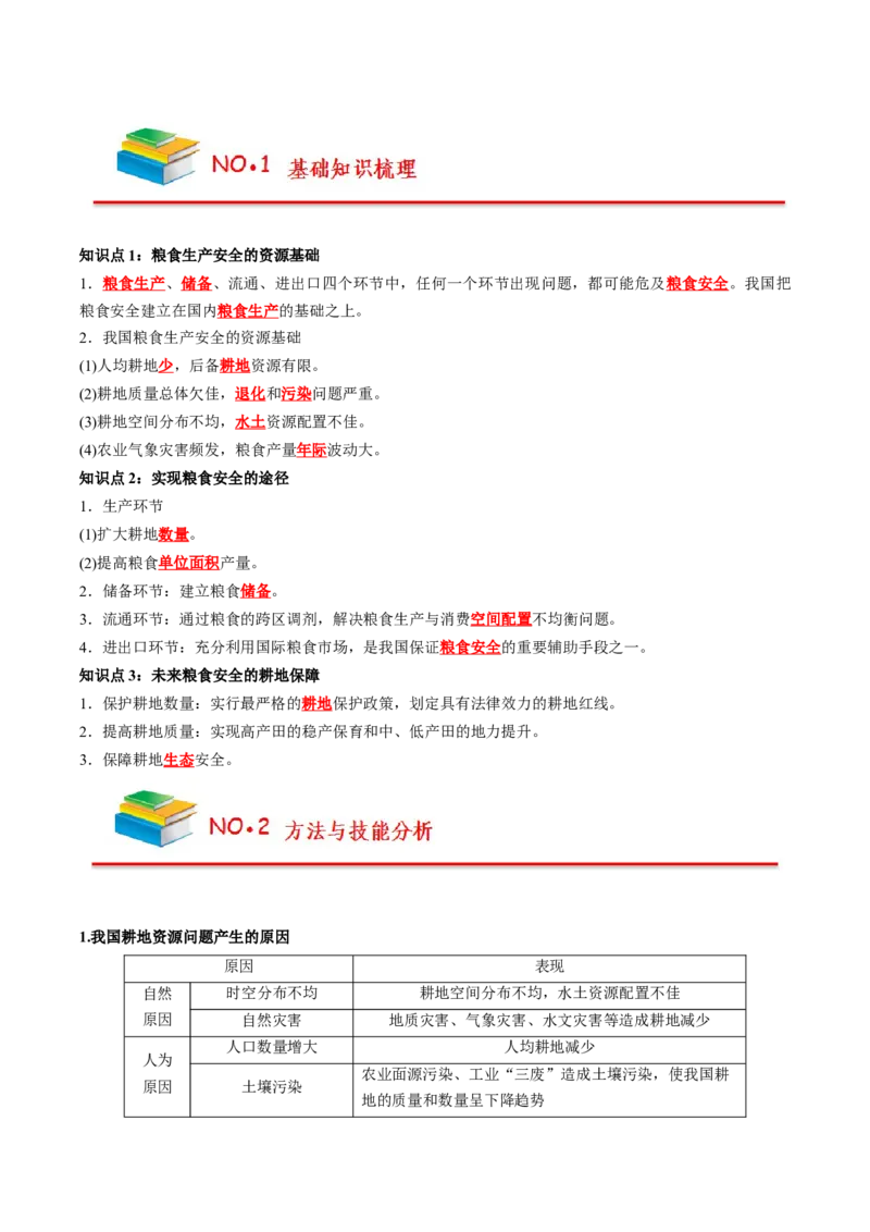 《第2章资源安全与国家安全（教师版）-高中地理知识总结（人教版选择性必修3）_2027高中必刷题_必刷题2027_2027高一高二必刷题_地理_人教版选择性必修3-高中地理》第5页预览