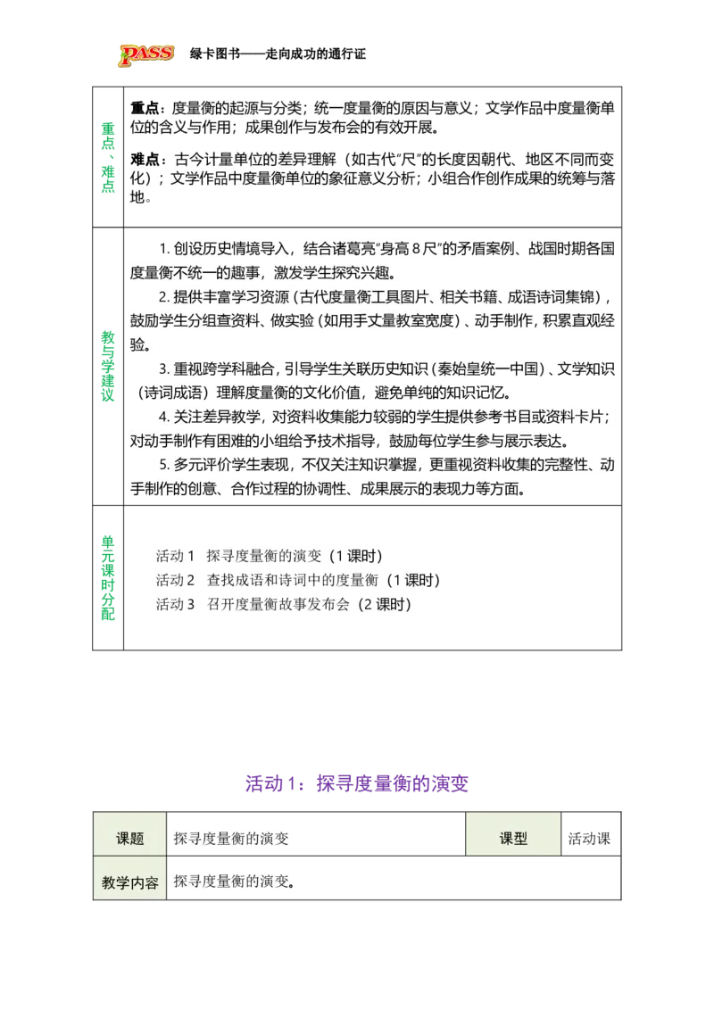 《活动1：探寻度量衡的演变_26春小学语数英道科各版本《课件+教案》_26春各版本数学《课件+教案》1-6年级下册_26春青岛版数学1-6年级下册教案课件PPT_青岛版数学三年级下册（26春）》第2页预览