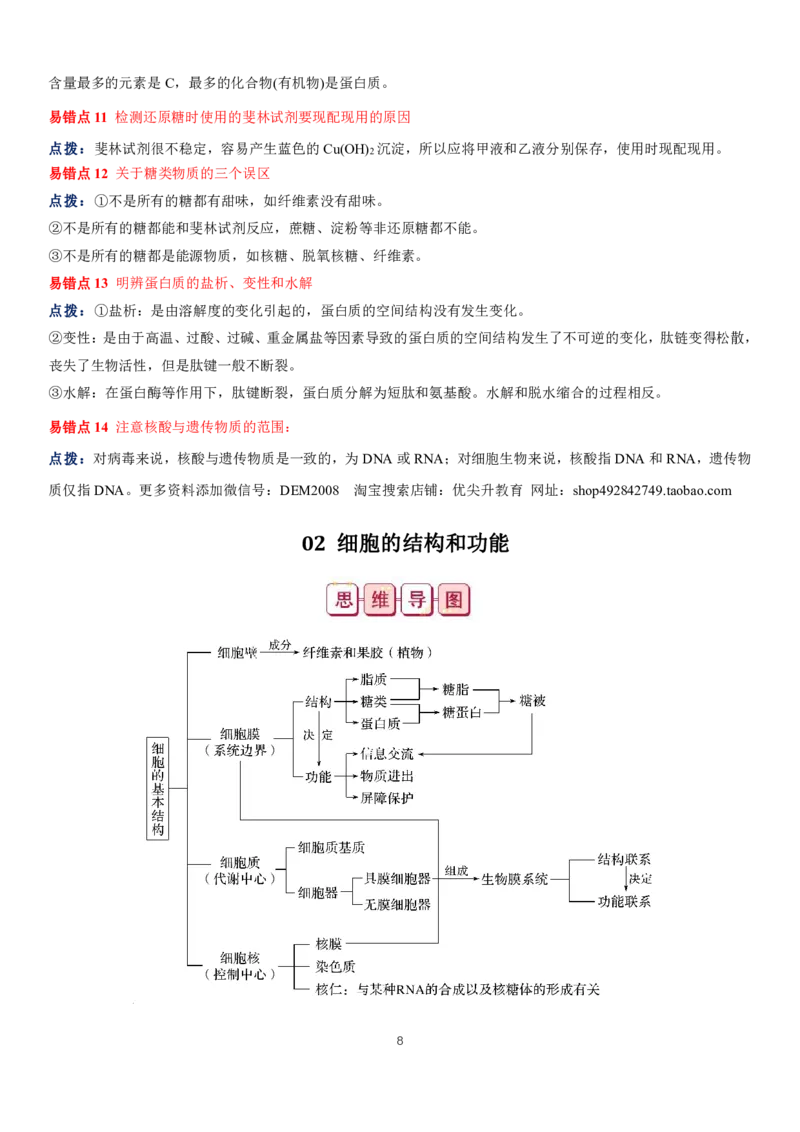 《2024届高考生物知识总结快速记忆挖空版（共79页）_初高中资料库_高中资料库（转存避免链接过期失效）_高中生物》第8页预览