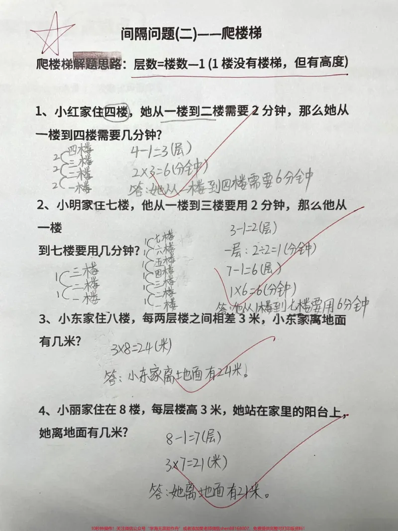 《二年级下册数学重难点《间隔问题》#二年级#一年级#知识分享#原创#宝妈_最新小学1-9年级各科+幼升小+综合类学习资源汇总包_二年级一线老师整理版资源(全网独家)》第2页预览