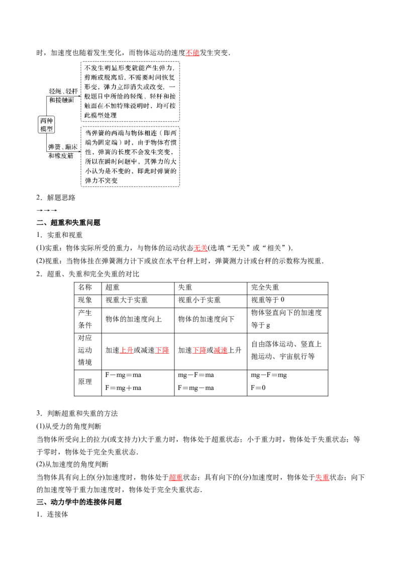 《第08讲牛顿运动定律的应用——瞬态、连接体、超失重、图像问题-（高效培优讲义）（教师版）_高考一二三轮复习_物理_2026年_2026年高考物理一轮复习考点精讲精练（新高考通用）-G58(1)》第3页预览
