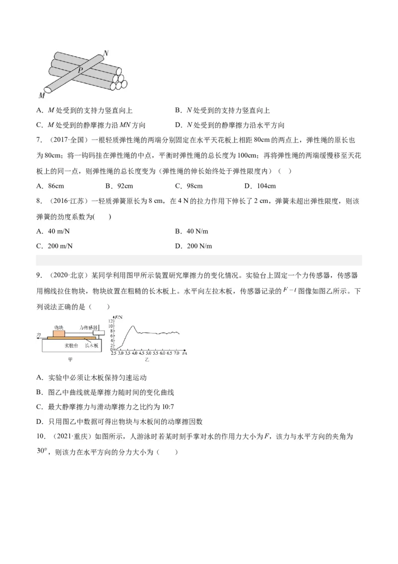 《专题04三种力和力的合成与分解（学生版）-十年（2014-2023）高考物理真题分项汇编（全国通用）_初高中资料库_高中资料库（转存避免链接过期失效）_高中物理》第3页预览