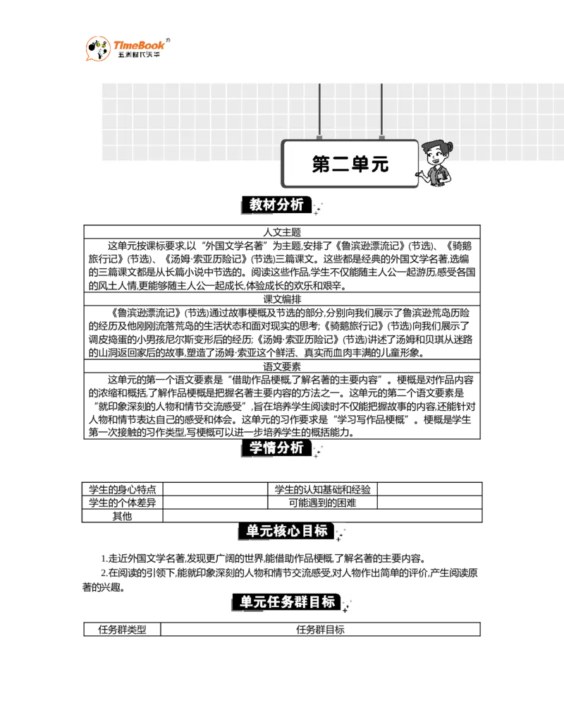 《第二单元单元分析_26春小学语数英道科各版本《课件+教案》_26春1-6年级下册语文教案课件_语文《七彩课堂课件教案》26春_26春七彩课堂统编版语文六年级下册教案_精华版教案》第1页预览