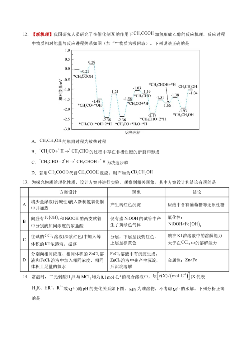 《化学一模突破卷02（河南、河北、江西专用）（考试版）_高考一二三轮复习_化学_2026年-化学高考专项复习_2026年高考第一二三次模拟考试化学-G181_高考化学第一次模拟卷23套_2026版》第5页预览