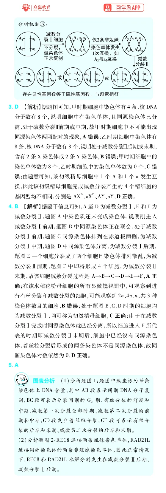 《第5章细胞的生命历程_2027高中必刷题_必刷题2027_2027高一高二必刷题_高考必刷题_高中必刷题_2027版高中《必刷题600分考点700分考法》（全科）_27版生物_生物答案》第3页预览