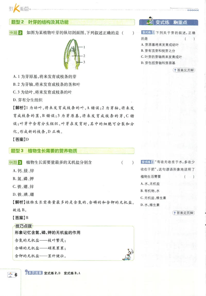 《2025版《初中必刷题》生物RJ7下新教材狂K重点_初中全科知识点总结和试卷_赠送习题试卷_初中3年学习辅助资料_2、2025初中必刷题合集_25春必刷题初中下册_2025版必刷题七下生物人教》第10页预览