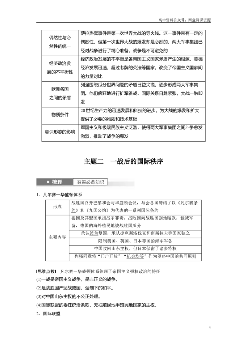 《2024年高考历史一轮复习（部编版）板块6第13单元第35讲　第一次世界大战与战后国际秩序_初高中资料库_高中资料库（转存避免链接过期失效）_高中历史》第4页预览