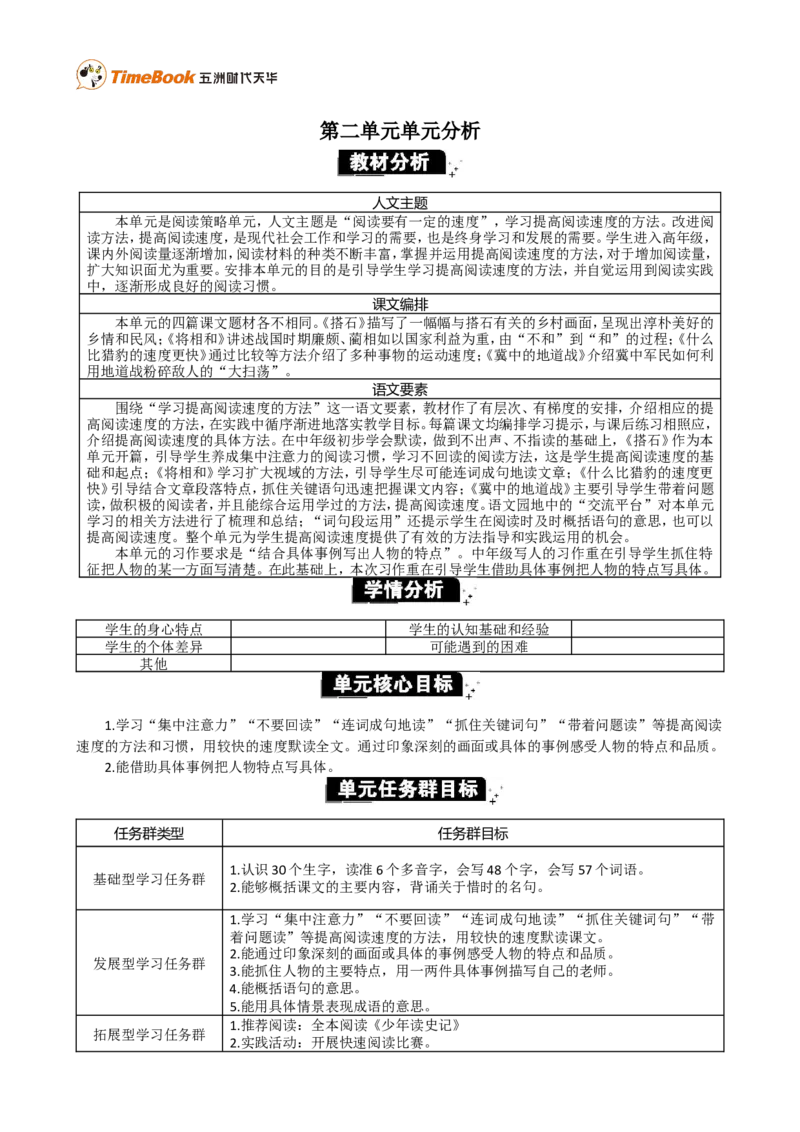 《第二单元单元分析_26春小学语数英道科各版本《课件+教案》_26春各版本语数英《七彩课堂》教学课件+教案_25秋_语文《七彩课堂》教案+教学课件25秋_教案_名师教案含配套课件》第1页预览