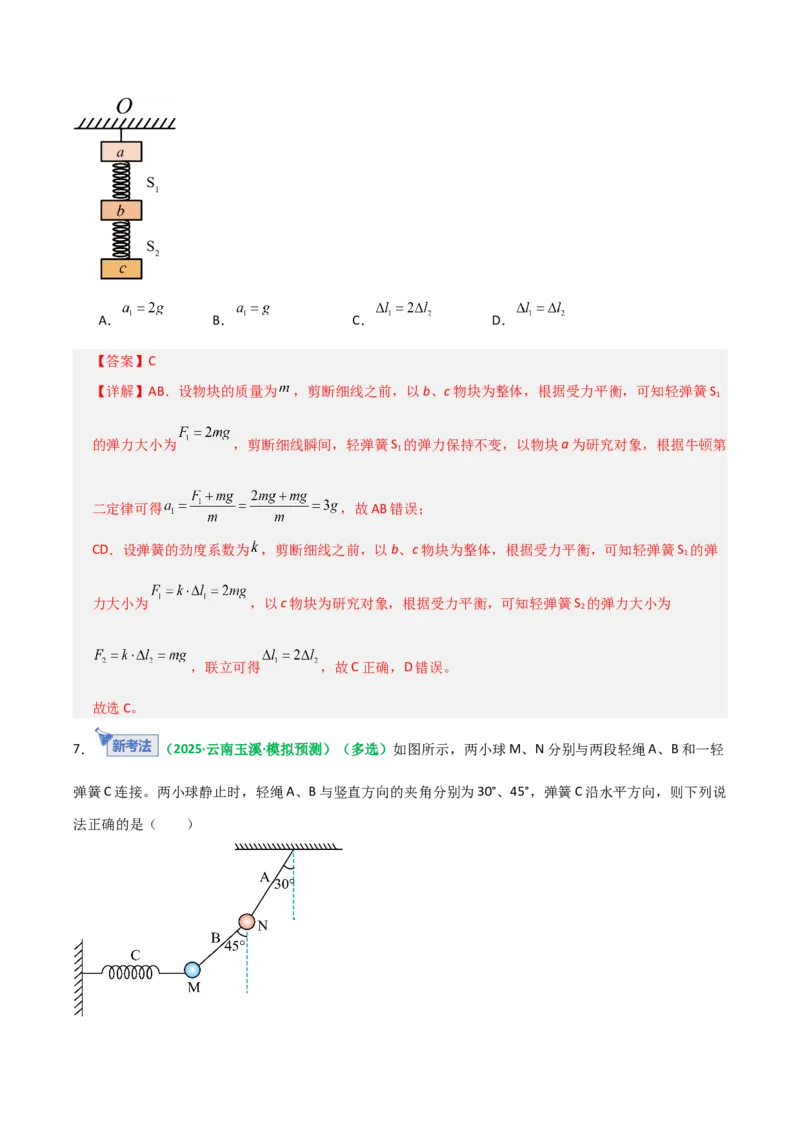 《第10讲牛顿运动定律的综合应用（一）方法类（专项训练）（全国通用）（教师版）_高考一二三轮复习_物理_2026年_2026年高考物理一轮复习讲义+练习+课件（新教材新高考）-G55(1)_2026版》第6页预览