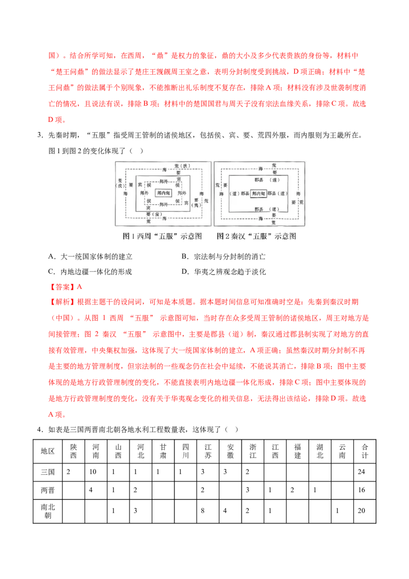 《历史（海南卷）（全解全析）_高考一二三轮复习_历史_2026年-历史高考专项复习_2026年高考第一二三次模拟考试历史-G181_高考历史第三次模拟考试4套_历史（海南卷）》第2页预览