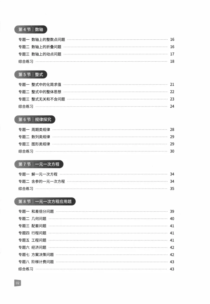 《猿辅导-满分之路-搞定数学重点题型-7上答案_2026秋初中教辅合集_《猿辅导•满分之路》7上（人教）搞定数学重点题型！》第5页预览