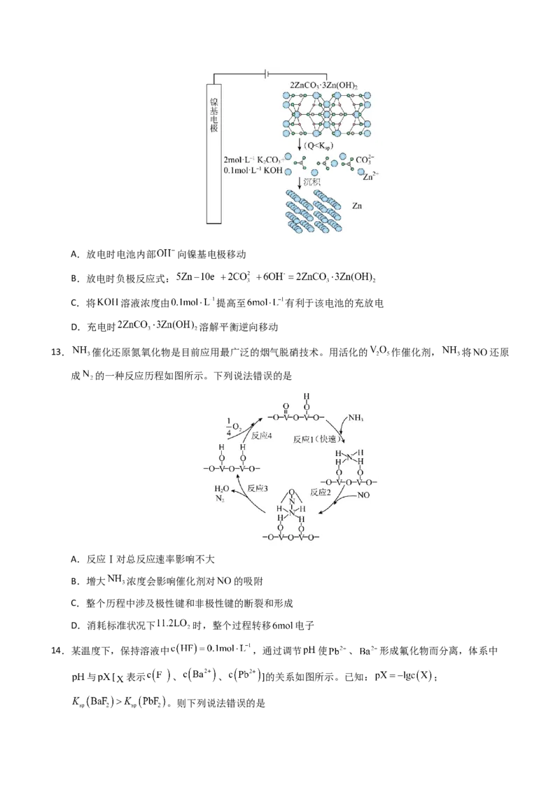 《化学一模突破卷（考试版）_高考一二三轮复习_化学_2026年-化学高考专项复习_2026年高考第一二三次模拟考试化学-G181_高考化学第一次模拟卷23套_2026版_化学一模突破卷02（新高考通用14+4）》第5页预览