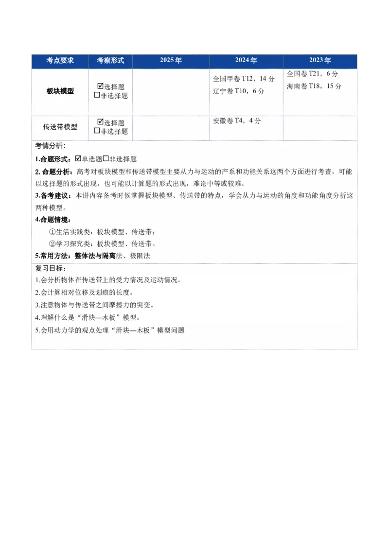 《第11讲牛顿运动定律的综合应用（二）（复习讲义）（湖南专用）（学生版）_高考一二三轮复习_物理_2026年_2026年高考物理一轮课件+讲义+练习（湖南专用）-G331(1)》第2页预览