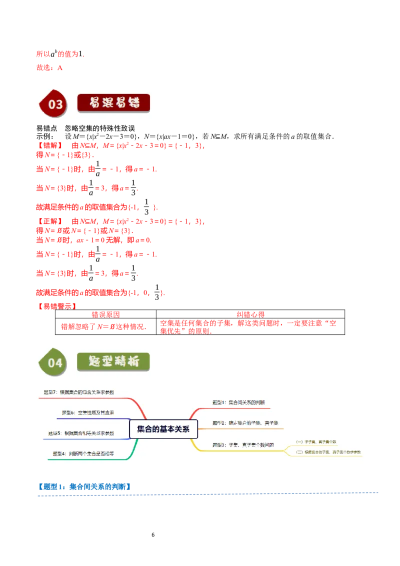 《第02讲1.1.2集合的基本关系（5知识点+7题型+巩固训练）教师版-高中数学人教B版讲义（必修一）_2027高中必刷题_必刷题2027_2027高一高二必刷题_数学_1.人教B版高中数学讲义必修一_赠送》第6页预览