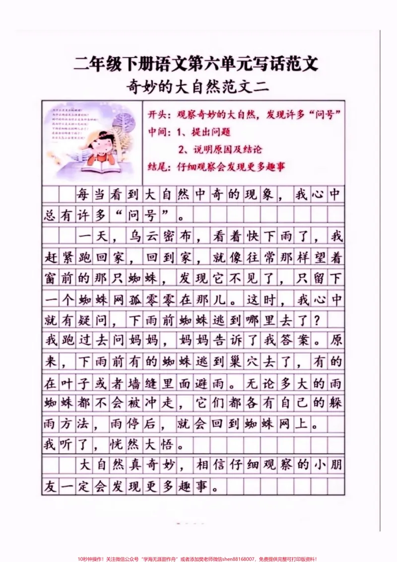 《二年级语文下册第六单元看图写话范文。二年级语文下册第六单元看图写话范文#看图写话范文#二年级语文下册#二年级#第六单元#家长收藏孩子受益》第3页预览
