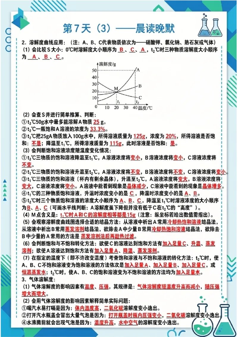 《晨读晚默第7天溶液（图文版知识清单）_2026秋初中教辅合集_2027学科网&_2027《中考化学•晨读晚默图文知识清单》》第3页预览