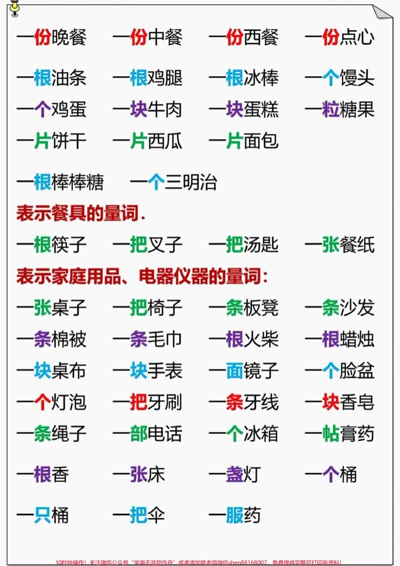《二年级量词。#二年级语文#必考考点#量词#知识推荐官#学习资料必考题易错题@qunju888.com小助手@qunju888.com热点宝@qunju888.com创作者中心_最新小学1-9年级各科+幼升小+综合类学习资源汇总包》第2页预览