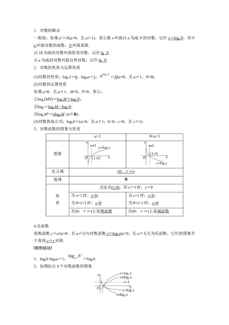 《2024年高考数学一轮复习（新高考版）第2章　§2.8　对数与对数函数_数学_一轮复习_2024年_2024高考数学大一轮复习课件讲义新人教版知识总结_2024年高考数学一轮复习讲义（新高考版）》第2页预览