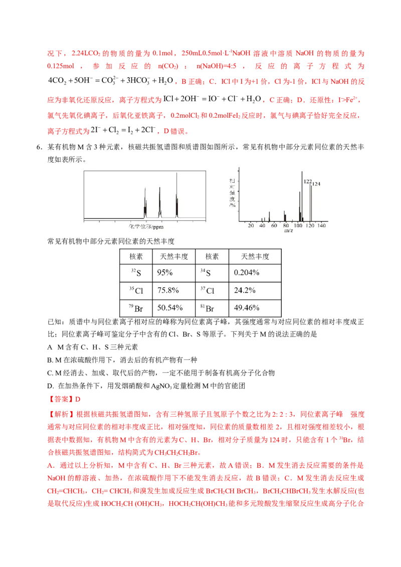 《化学一模提分卷（山东专用）（全解全析）_高考一二三轮复习_化学_2026年-化学高考专项复习_2026年高考第一二三次模拟考试化学-G181_高考化学第一次模拟卷23套_2026版》第3页预览