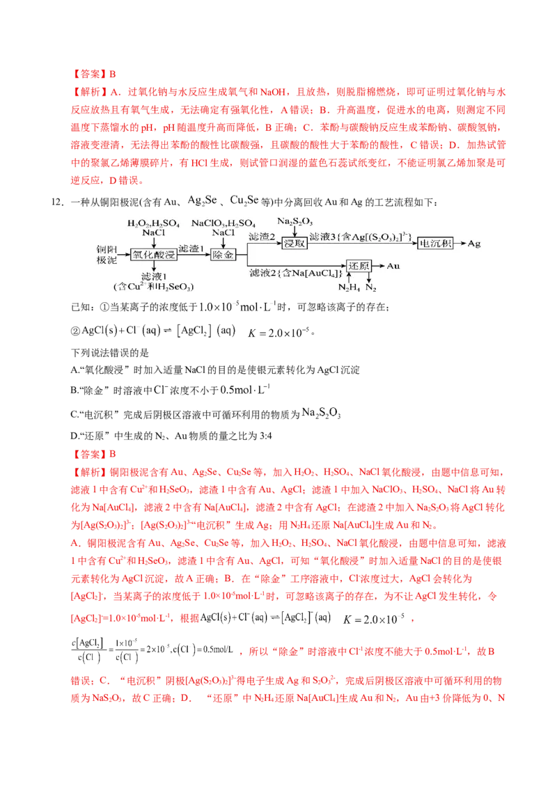 《化学一模提分卷（山东专用）（全解全析）_高考一二三轮复习_化学_2026年-化学高考专项复习_2026年高考第一二三次模拟考试化学-G181_高考化学第一次模拟卷23套_2026版》第7页预览