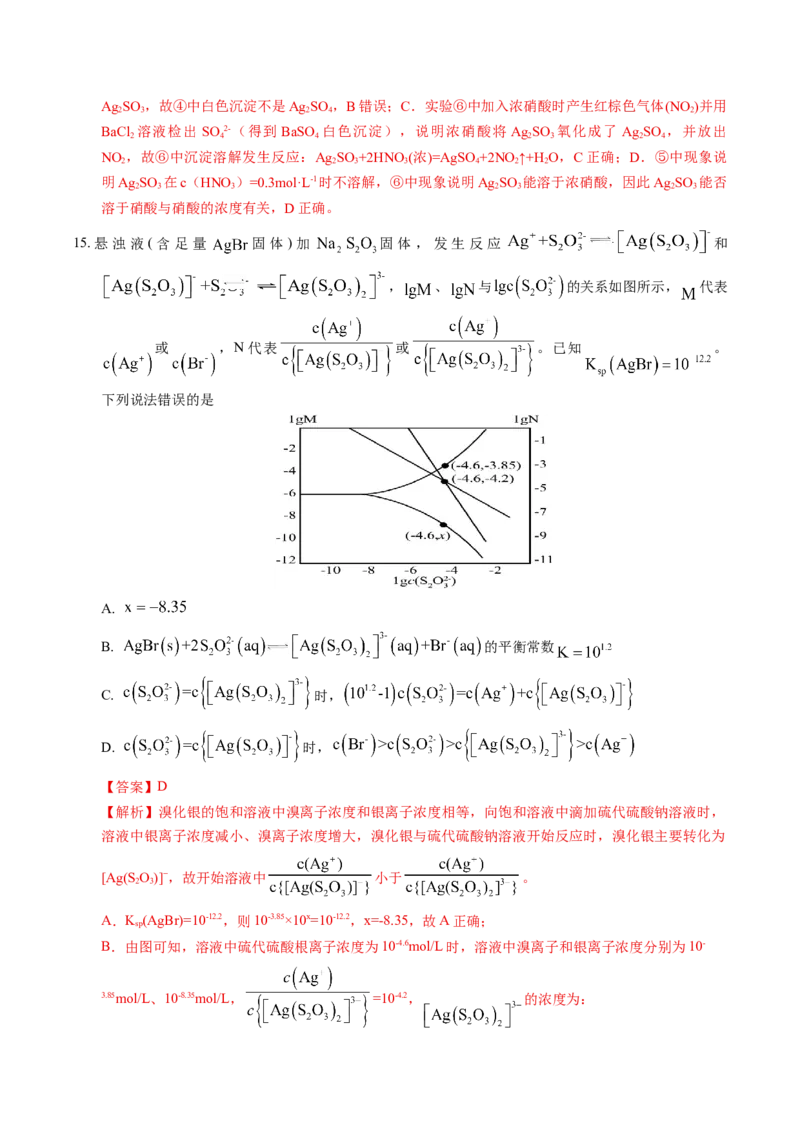 《化学一模提分卷（山东专用）（全解全析）_高考一二三轮复习_化学_2026年-化学高考专项复习_2026年高考第一二三次模拟考试化学-G181_高考化学第一次模拟卷23套_2026版》第9页预览