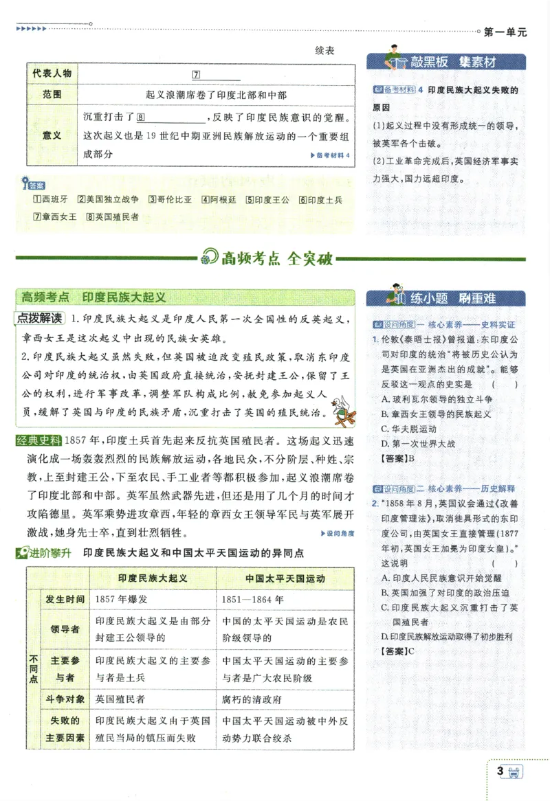 《2024版《初中必刷题》历史9下（RJ）-狂K重点_初中全科知识点总结和试卷_赠送习题试卷_初中3年学习辅助资料_2、2025初中必刷题合集_初中必刷题23+24+25上册_24初中必刷题上册+下册全》第7页预览