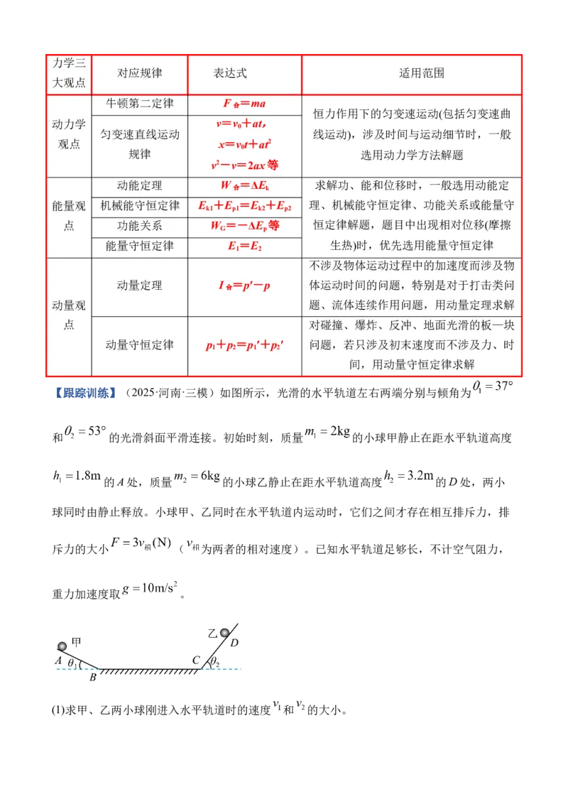 《专题09动力学三大观点的应用（知识清单）（全国通用）（教师版）_高考一二三轮复习_物理_2026年_2026年高考物理一轮复习知识清单（全国通用）-G56(1)_2026版》第3页预览