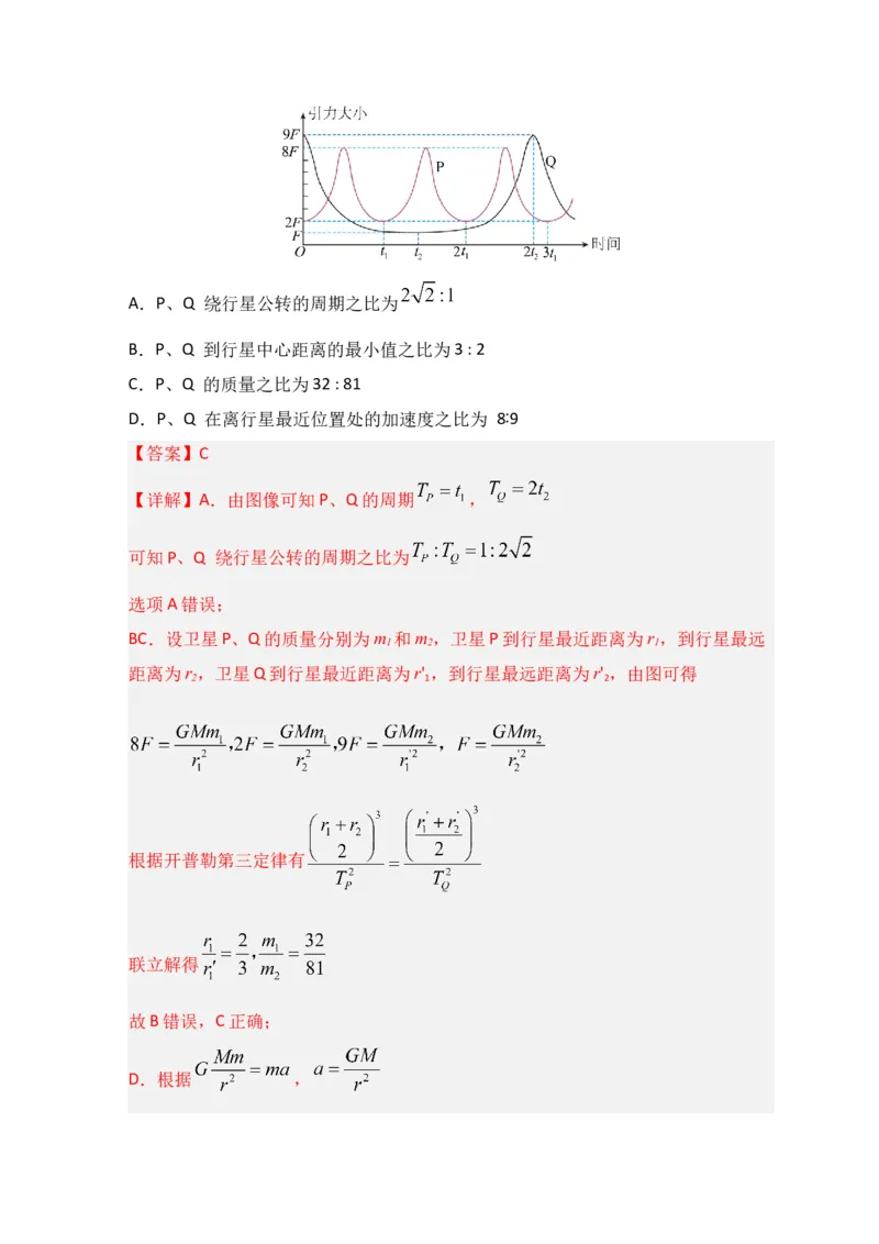 《第17讲万有引力定律及其应用（专项训练）（湖南专用）（教师版）_高考一二三轮复习_物理_2026年_2026年高考物理一轮课件+讲义+练习（湖南专用）-G331(1)》第7页预览