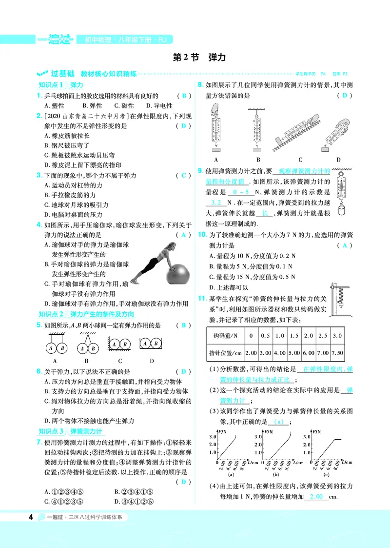 《一遍过八下物理人教教用_初高中资料库_初中资料库（转存避免链接过期失效）_初中物理》第4页预览