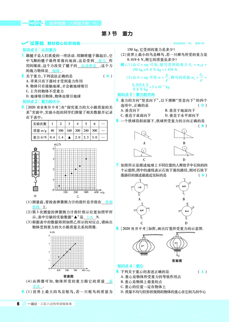 《一遍过八下物理人教教用_初高中资料库_初中资料库（转存避免链接过期失效）_初中物理》第6页预览