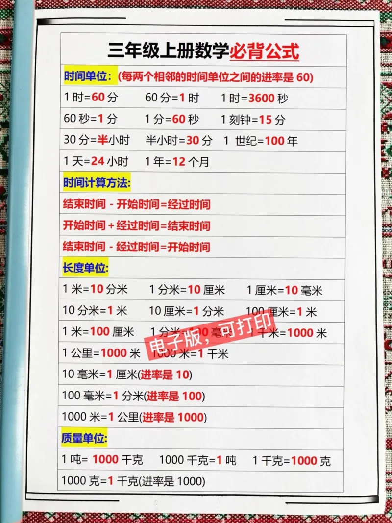 《二年级升入三年级的学生,需要牢记的数学公。式。这些公式将在二升三数学课程中被广泛应用。同时,也是暑期作业中的一部分,通过预习和复习,小学生们能够更好地迎接新学期的挑战。#二升三#二升三数学#暑假作业#小学数学#预习》第2页预览