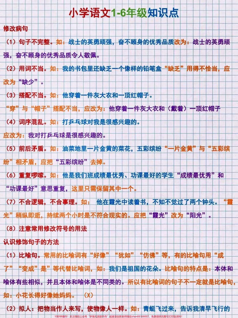 《1-6年级语文高频考点总结。#关注我持续更新小学知识#知识点总结#学习资料分享#小学语文#小学语文知识点@qunju888.com小助手@qunju888.com热点宝@qunju888.com创作者中心@qunju888.com广告助手》第1页预览