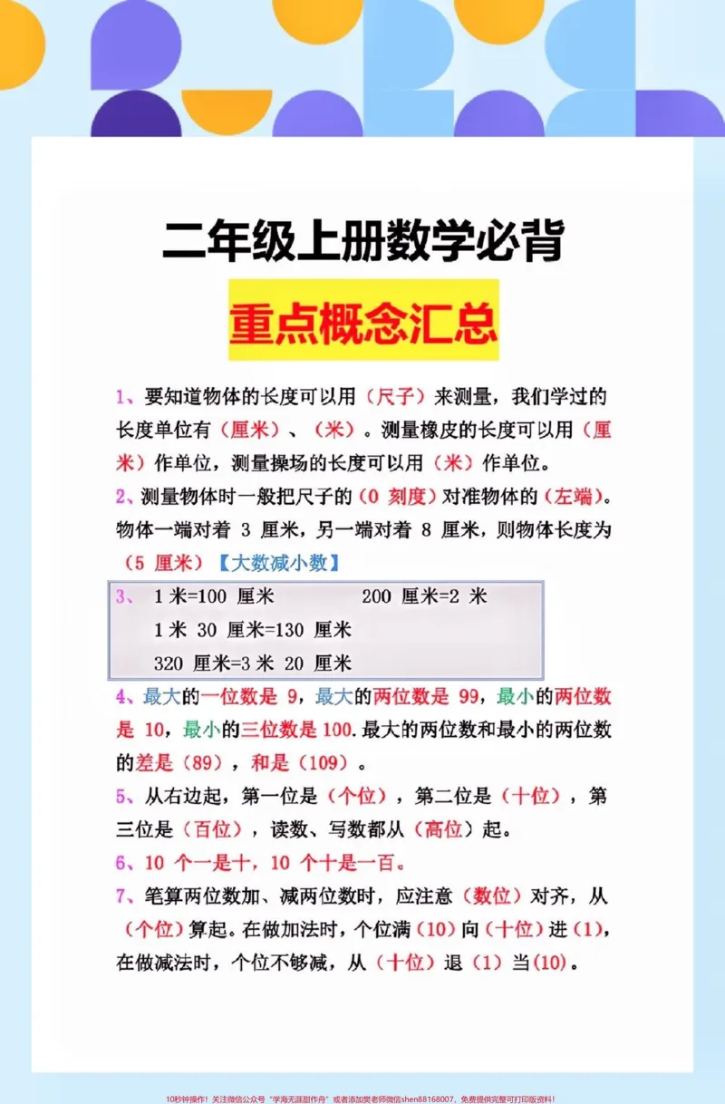 《二年级数学上册重点概念汇总必背知识点。二年级数学上册重点概念汇总必背知识点#二年级数学#二年级数学上册#重点必背#学习资料分享#关注我持续更新小学知识》第2页预览