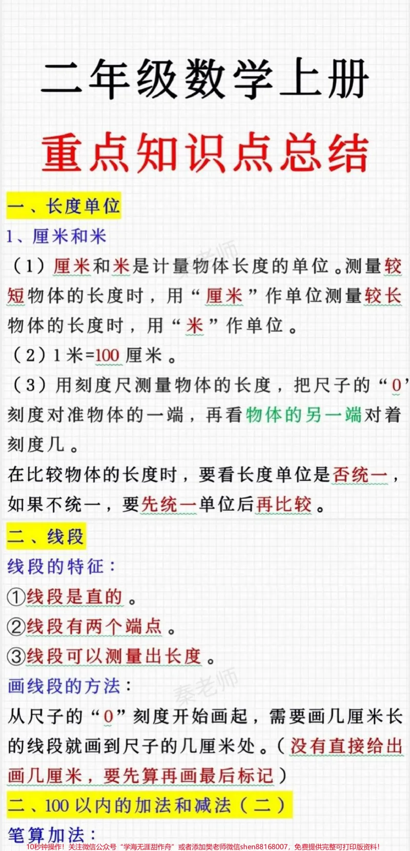 《二年级上册数学知识汇总。#二年级数学#知识推荐官#必考考点#开学季#期中期末必考题易错题@qunju888.com小助手@qunju888.com创作者中心@qunju888.com热点宝》第1页预览