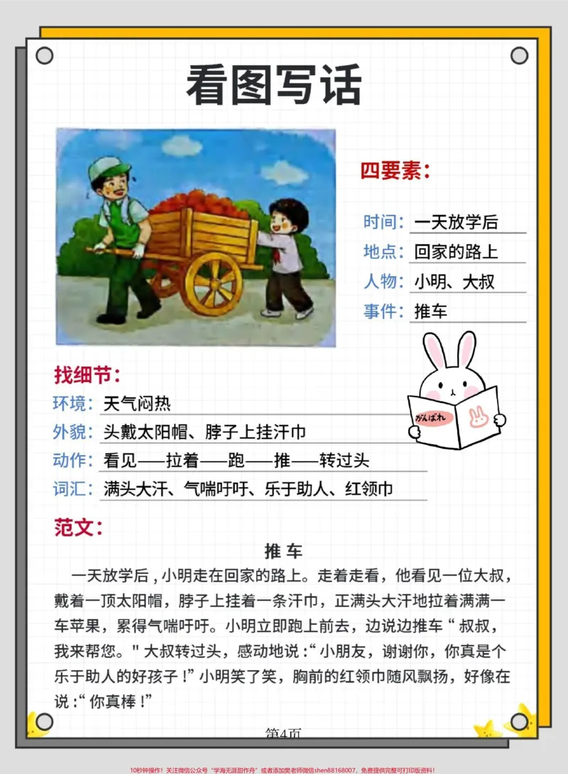 《二年级上册语文看图写话100篇。#看图写话#二年级上册语文#看图写话押题范文#作文素材#看图练一练》第2页预览