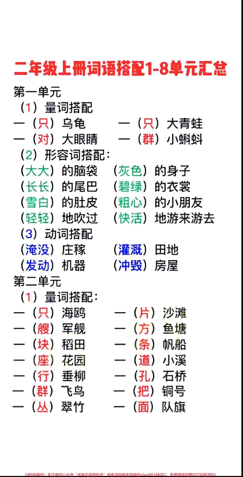 《二年级上册语文期末总复习。#二年级语文#期末考试#必考考点#期末复习#学习资料分享@qunju888.com小助手@qunju888.com创作者中心@qunju888.com热点宝》第2页预览