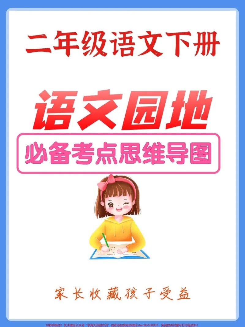 《二年级语文下册必备考点思维导图。二年级语文下册语文园地必备考点思维导图#语文园地#必备知识#二年级#二年级语文下册#知识分享_最新小学1-9年级各科+幼升小+综合类学习资源汇总包》第1页预览