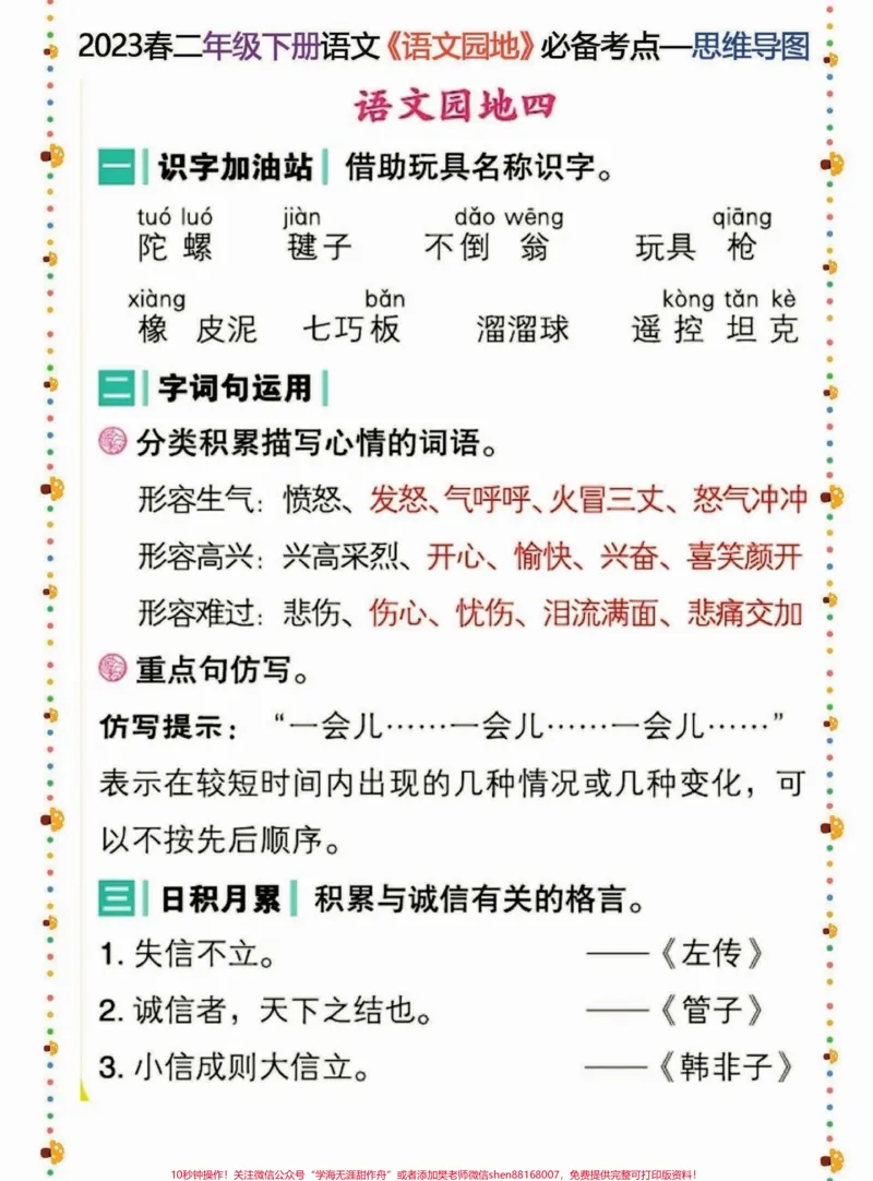 《二年级语文下册必备考点思维导图。二年级语文下册语文园地必备考点思维导图#语文园地#必备知识#二年级#二年级语文下册#知识分享_最新小学1-9年级各科+幼升小+综合类学习资源汇总包》第5页预览