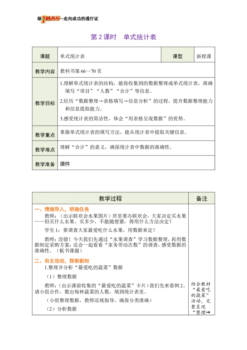 《第2课时单式统计表_26春小学语数英道科各版本《课件+教案》_26春各版本数学《课件+教案》1-6年级下册_26春冀教版数学《课件+教案》1-6年级下册_26春冀教版数学三年级下册教案课件》第1页预览