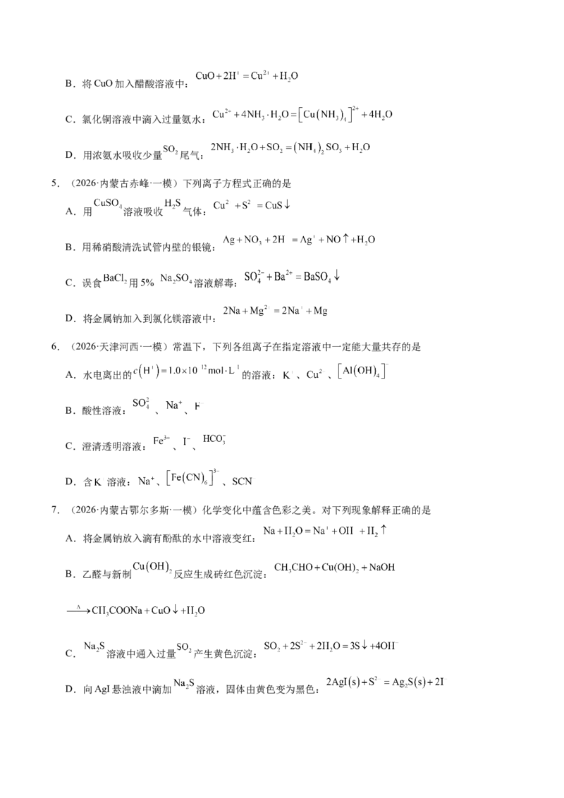 《专题01基本概念（5大题型）（全国通用）（学生版）(1)_高考一二三轮复习_化学_2027年高考化学专项复习_2026年高考化学一模试题分类汇编（新高考通用）-G178_2026版》第10页预览