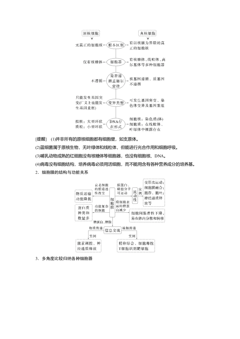 《第一部分 专题一 必备整合 细胞的物质组成、结构和物质运输(1)_2026版高中《二三轮复习+冲刺复习》_教师用书Word版文档_第一部分 专题复习》第8页预览