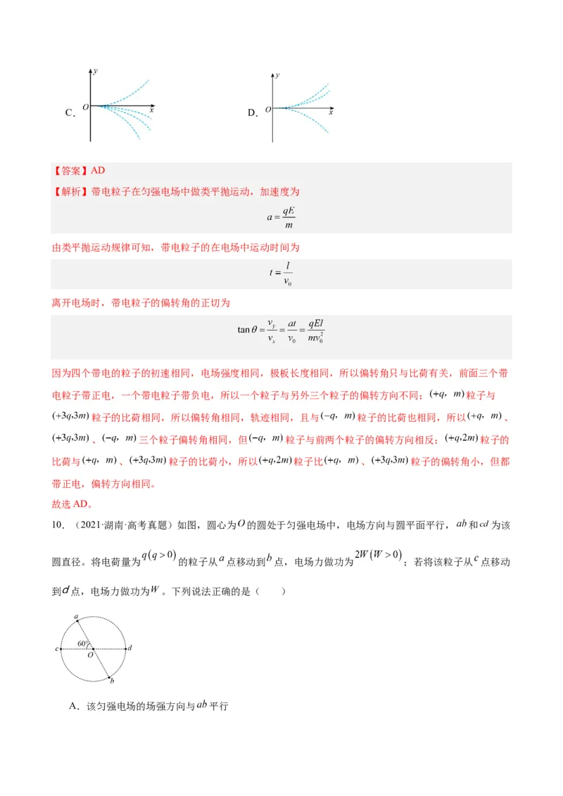 《专题39带电粒子在电场运动（一）（解析版）-十年（2014-2023）高考物理真题分项汇编（全国通用）_初高中资料库_高中资料库（转存避免链接过期失效）_高中物理》第10页预览