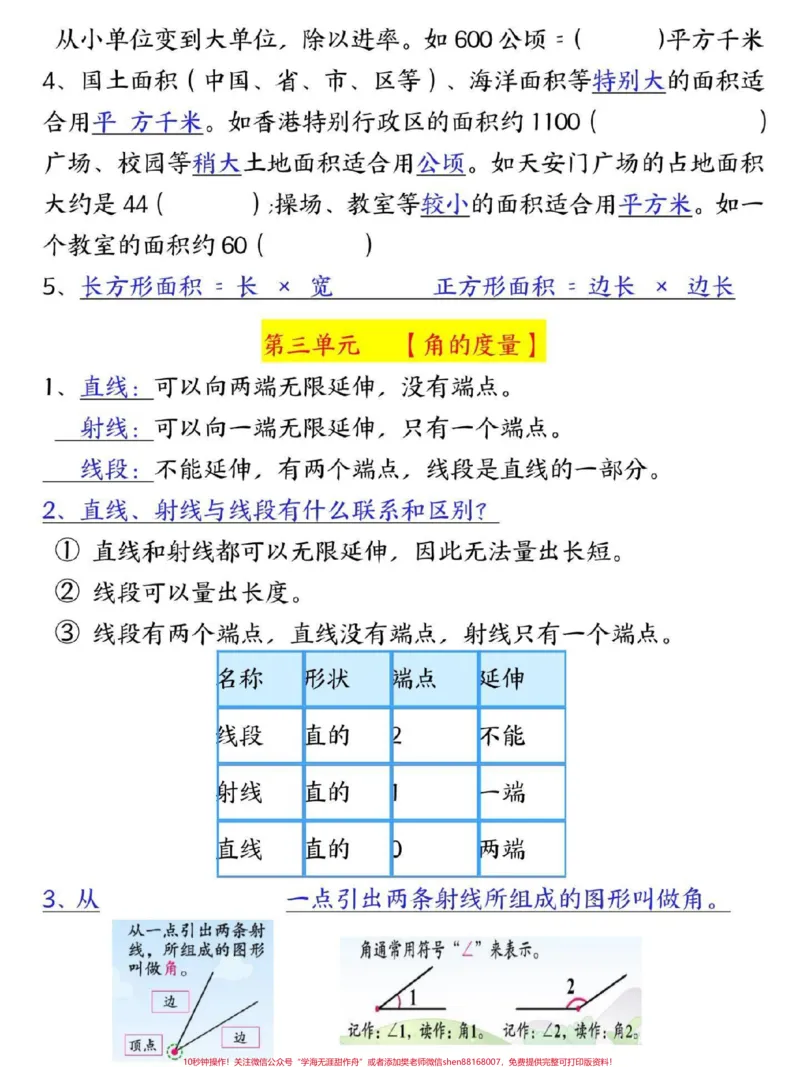 《四年级上册数学必背知识点归纳总结。#四年级#四年级数学#四年级上册数学#四年级上册数学知识点#小学数学_最新小学1-9年级各科+幼升小+综合类学习资源汇总包》第3页预览