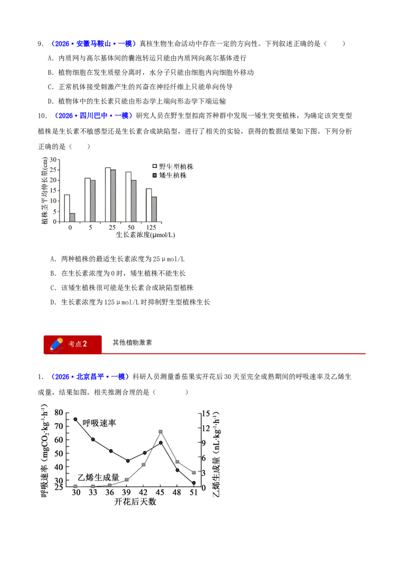 《专题09植物的生命活动调节（学生版）(1)_高考一二三轮复习_生物_2027年高考生物专项_2026年高考生物一模试题分类汇编（新高考通用）-G178_2026版》第4页预览
