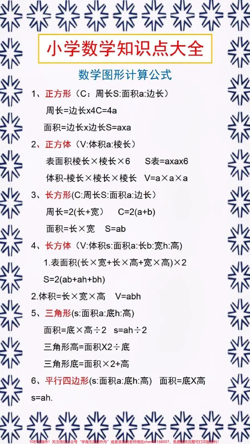 《小学数学知识点大全#家长收藏孩子受益_最新小学1-9年级各科+幼升小+综合类学习资源汇总包_价值20万元！最新小学1-9年级各科+幼升小+综合类学习资源汇总包》第1页预览