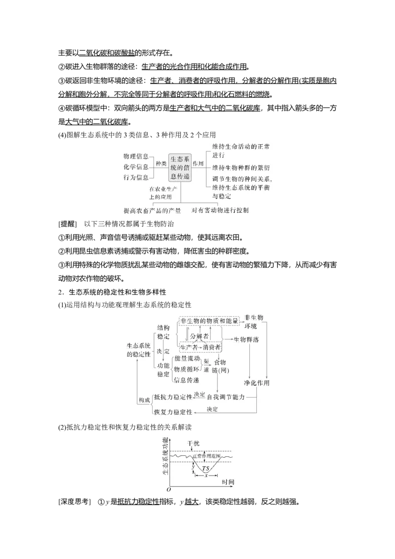 《第一部分　专题七　必备整合2　生态系统与环境保护(1)_2026版高中《二三轮复习+冲刺复习》_教师用书Word版文档_第一部分　专题复习》第2页预览