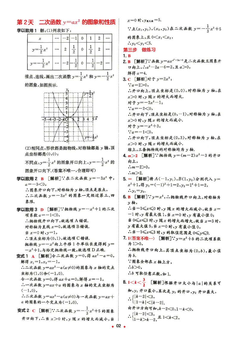 《答案_2026秋初中教辅合集_2027一本系列_2027《一本•预备新初三》9上（语数英物化）_2027《一本•预备新初三》9上数学（沪科版）》第3页预览