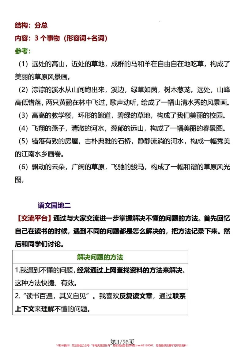 《四年级下册语文1-8园地知识及语句段运用。#四年级下册语文园地#四年级下册语文#四年级下册语文重点考点复习#四年级下册语文期末复习攻略#词句段运用-副本》第3页预览