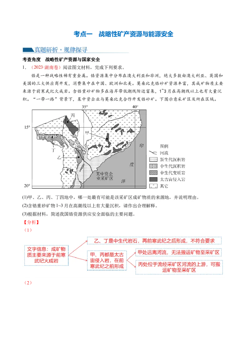 《专题12自然资源与国家安全（讲义）（解析版）(1)_初高中资料库_高中资料库（转存避免链接过期失效）_高中地理》第3页预览